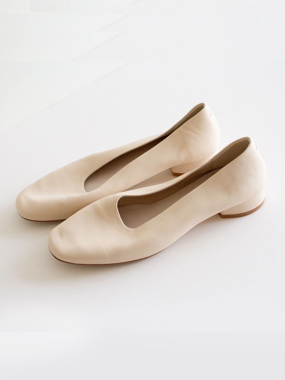 Jeffrey Campbell Ivory Trustee Leather Ballet Heel